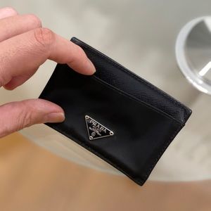 Prada nylon saffiano leather cardholder